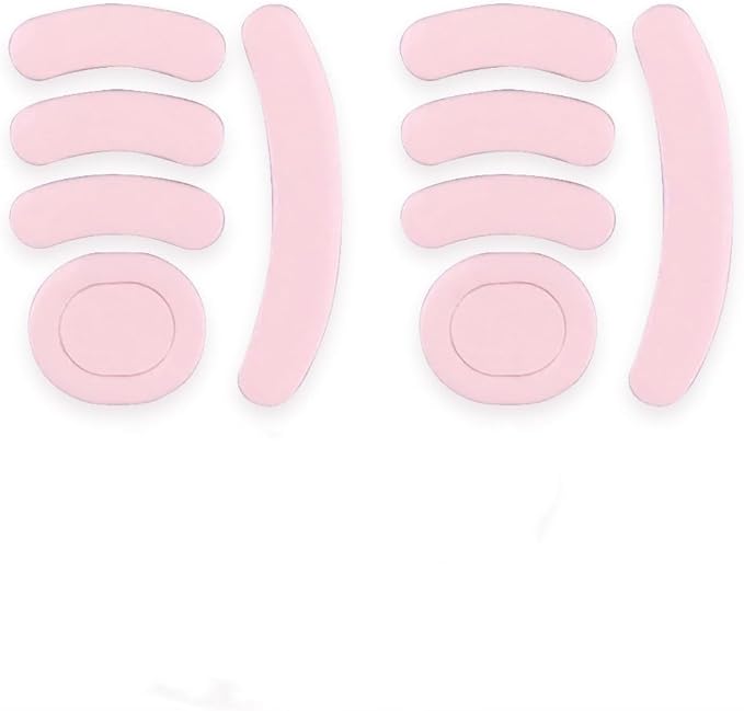 HUYUN 2sets Pink Rounded Curved Edges Mouse Feet Skates Replacement for Logit G PRO Wireless GPW Gaming Mouse