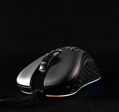 Gwolves Skoll SKL 2020 Edition 65g Ultra Lightweight Honeycomb Design Wired RGB Gaming Mouse up to 12000 DPI (Black) (Long)