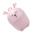 Slim Trash Can Lid Waste Bin for Kitchen Cartoon Desktop Trash Can Recycle Bin Litter
