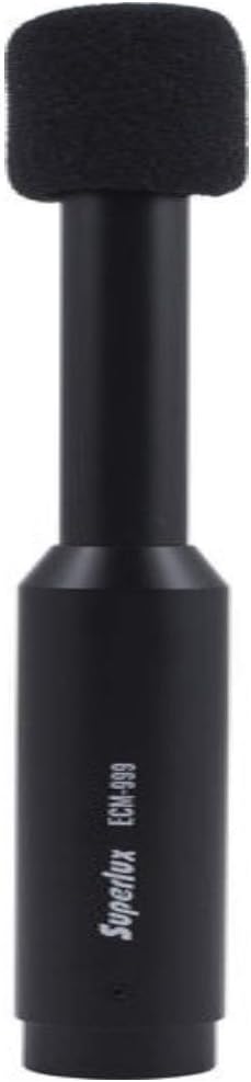 Superlux ECM999 Measurement Microphone, Omnidirectional Condenser Mic - Precision for Room Calibration, Audio Testing & Sound Analysis. Compatible with RTA Systems, Studio Recording (20Hz-20kHz, XLR)