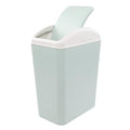 4.2 Gallon Swing Lid Trash Can, Plastic Waste Bin Garbage with Lid, Green