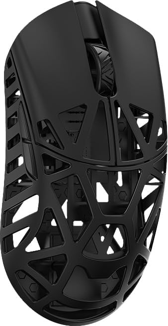 WLMOUSE Beast X Pro Ultra-Light 39g Magnesium Gaming Mouse, PAW3950 HS Sensor, 8K Polling Rate, 30000 DPI,OM & TTC Switches, Customizable Side Panels.(Black(OM Switch-Side Slits))