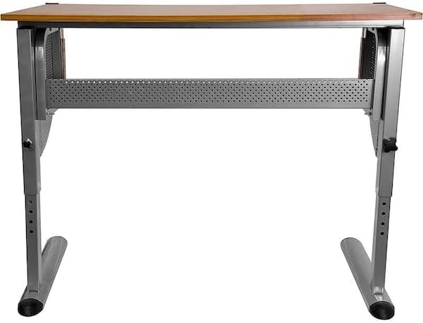 Flash Furniture Berkley Adjustable Drawing and Drafting Table with Pewter Frame