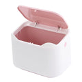 Mini Desktop Garbage Can Press-Down Type Trash Container Lid Plastic Waste Bucket for Home Office Kitchen