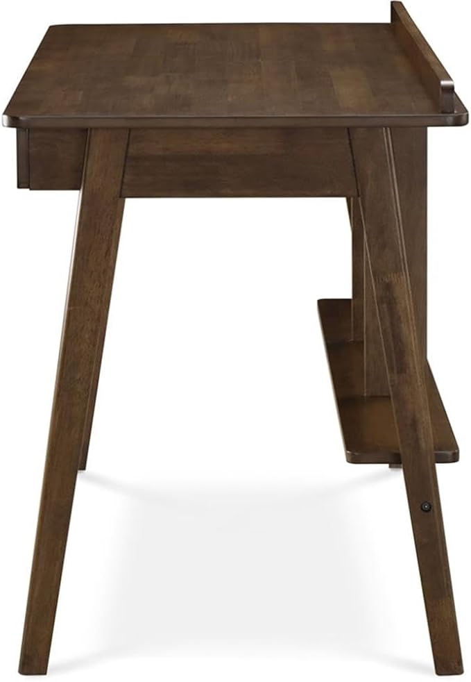 Home Square 2-Piece Set with Leather Desk Chair and Writing Desk