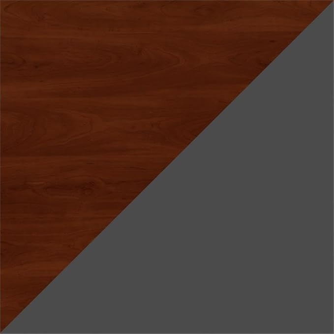 Bush Business Furniture Series C 60W x 24D Office Desk with Hutch and Mobile File Cabinet in Hansen Cherry