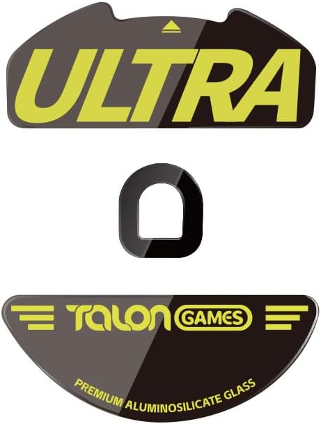 TALONGAMES Curved Edges Ultra Strong Glass Mouse Skates Feet Compatible with Razer DeathAdder V4 Pro Gaming Mouse Feet Replacement, Super Smooth Glide Fast and Durable Sole