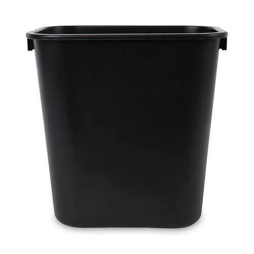 Boardwalk 3485201 14 qt Plastic Soft-Sided Wastebasket - Black