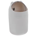 Alipis Cute Cartoon Bear Desktop Trash Can Lid Mini Waste Bin for Bedroom and Office Slim Plastic Garbage Container