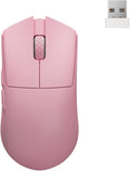 Darmoshark M3SMAX Wireless Gaming Mouse,Tri-Mode 2.4G/USB-C/Bluetooth Mouse Up to 30000DPI,PAW3950 Optical Sensor Lightweight 51g,5 programmable Button,Computer Mouse for Laptop,PC,Windows,Mac(Pink)