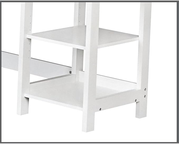 Pemberly Row Set of 2 White/Gray 3-Drawer Filing Cabinet & L-Shaped Writing Desk
