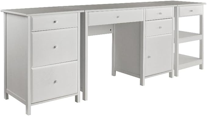 Winsome Wood Delta 3-Pc Set Home Office, White