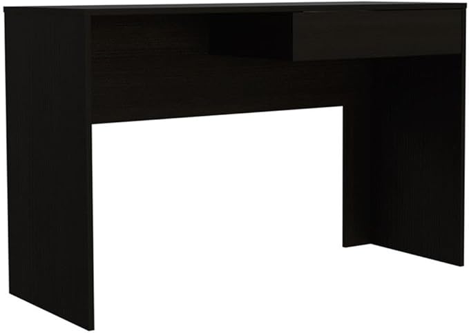Home Square 2-Piece Set with Writing Desk and 4 Shelves Bookcase in Black