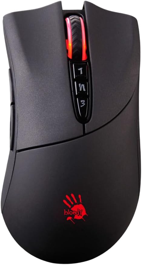 Bloody Wireless Gaming Mouse R30 – High-Precision, Adjustable DPI, RGB Backlit, Ultra-Responsive, Ergonomic Design, Long Battery Life