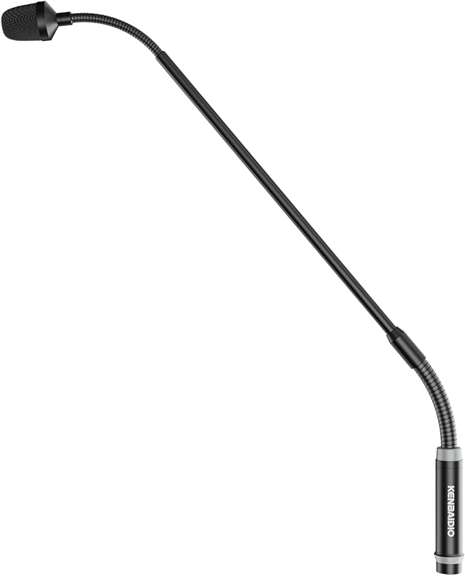 Gooseneck Microphone 23 Inch DJ Mic Professional Dynamic Bob Barker Microphone for Audio Mixer,Dedicated Disc,Shouting,KTV Bar,Podium,Conference,Metal Supports 360°Rotation,Bending,3-pin XLR