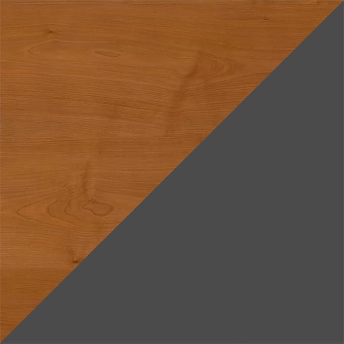 Bush Business Furniture Series C 72W x 36D Bow Front U Shaped Desk with Mobile File Cabinets in Natural Cherry