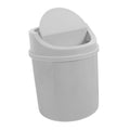 Mini Trash Can with Lid Compact Desktop Waste Bin for Office Bedroom and Kitchen Sleek Design Easy Cleanup Versatile Tiny Garbage Can Gray