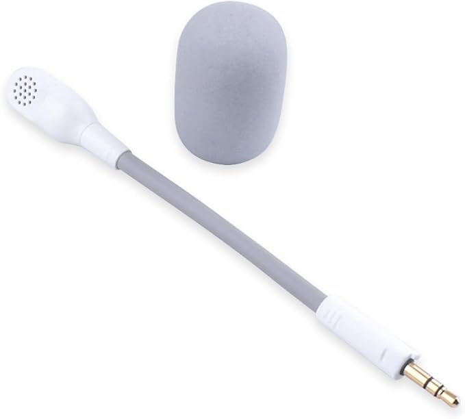 HUYUN Barracuda X Mic Replacement for Razer Barracuda X Wireless Gaming Headphone,3.5mm Detachable Gaming Microphone Boom (White)