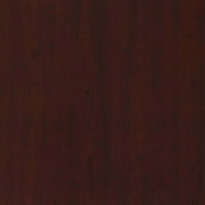 Pemberly Row 3 Piece Office Set, Laminate Over Engineered Wood, Harvest Cherry Finish, Includes L Shape Desk, Hutch, and Lateral File, Fluted Glass Doors, USB Hub, Ideal for Home Office Use