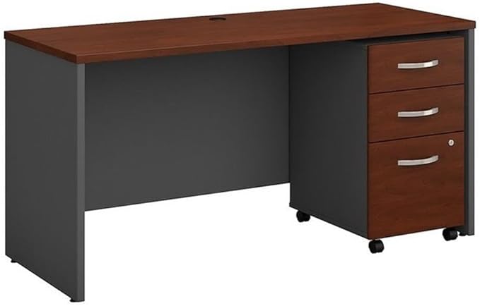 Bush Business Furniture Office 500 36W Storage Cabinet with Doors in Black Walnut - Assembled