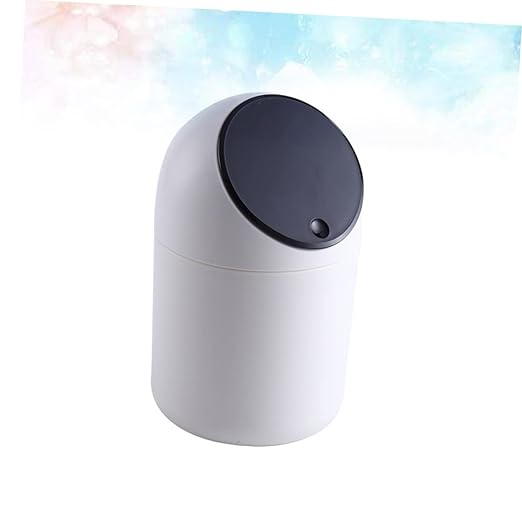 DECHOUS 2 Pcs Desktop Waste Container Black Mini Trash Can Desk Trash Can Simple Chic Design