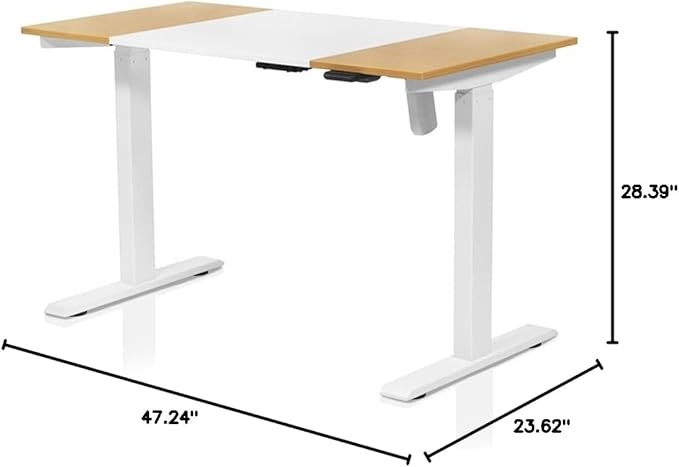 Furniture of America Quade Modern 2-Piece White Metal Adjustable Desk and Chair Home Office Set