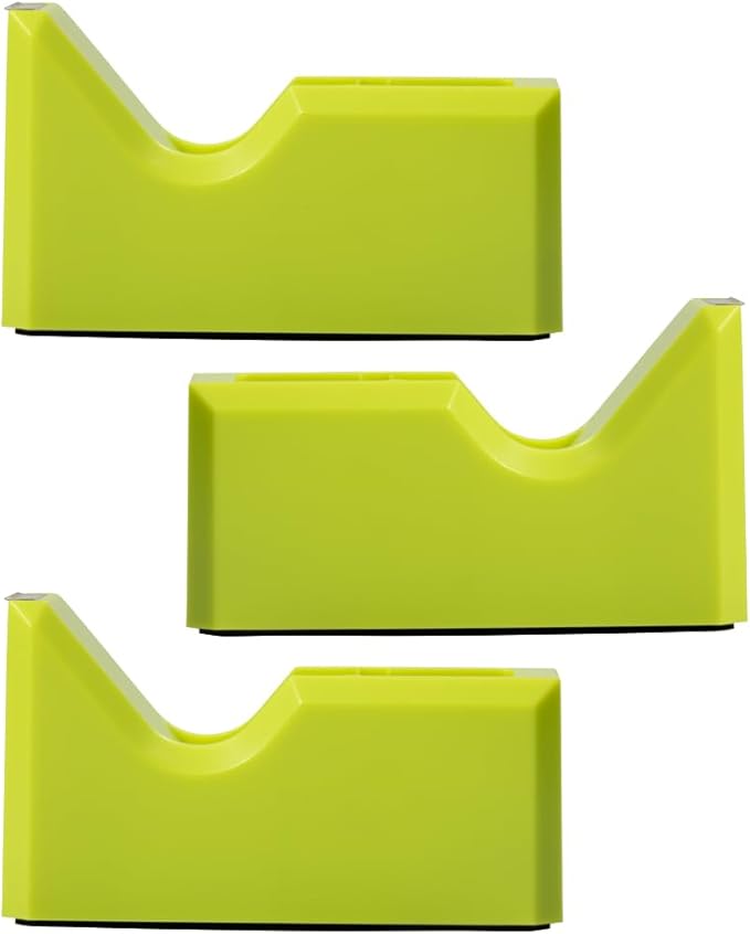 JAM PAPER Colorful Desk Tape Dispensers - Green - 3/Pack