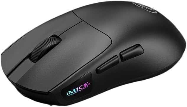 Maine Charging 3-Mode Wireless Gaming Mouse with 12800 DPI. Lightweight Design. Factory Wholesale Sales. (Black, 100PACK)