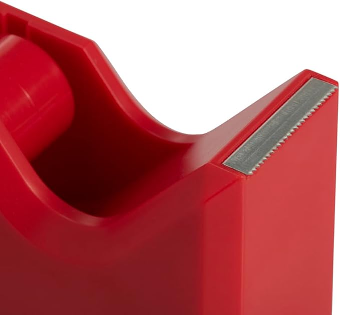 JAM PAPER Colorful Desk Tape Dispensers - Red - 3/Pack