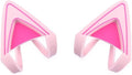 Glow in Dark Silicone Cat Kitty Ears Lovely Fluorescent Cat Ears Compatible for Bose/Razer/HyperX/Corsair/SteelSeries Arctis/Edifier Gaming Headphones (Pink)