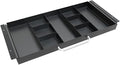 GOME Large Size Under Desk Slide out Pencil Drawer with Adjustable Space Divider Design for Storing Pencil and Office Accessories, Underdesk Pull out Tray Organizer Mounted for Sit Stand Workstation