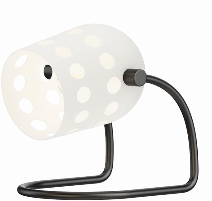 Maxim Lighting Dottie 1-Light Desk Lamp | Black Steel Finish | White Glass Shade | Modern Indoor Light Fixture | Ideal for Home Offices & Studies | Home Decor Light Fixture | 21248WTBK
