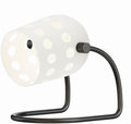 Maxim Lighting Dottie 1-Light Desk Lamp | Black Steel Finish | White Glass Shade | Modern Indoor Light Fixture | Ideal for Home Offices & Studies | Home Decor Light Fixture | 21248WTBK