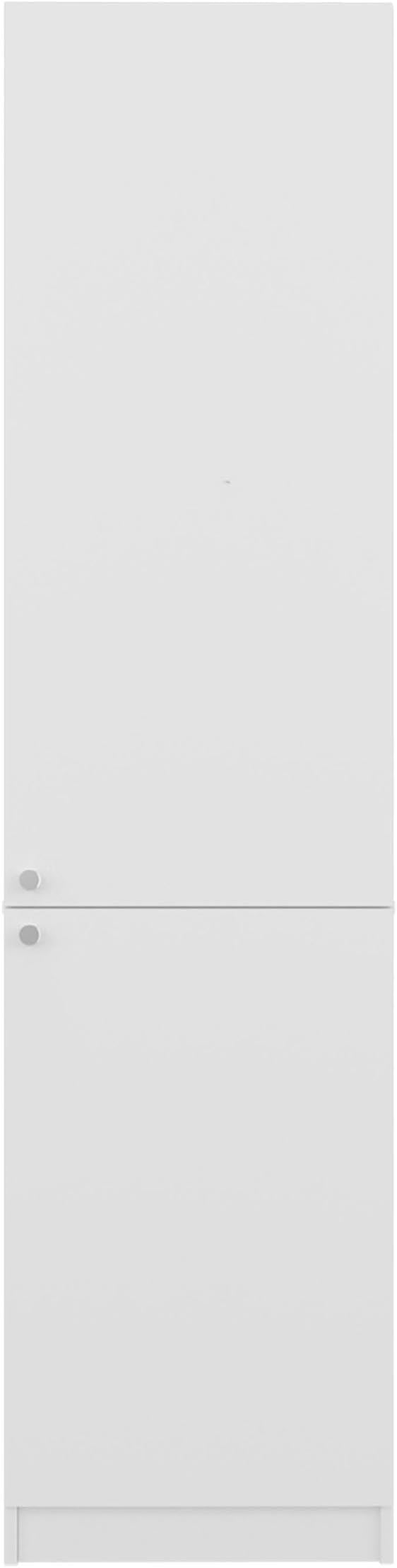 White Storage Cabinet with 5 Shelf Five spacious shelves provide organized storage for books, décor, and everyday essentials, supporting both display and functionality in one unit Versatile layout a