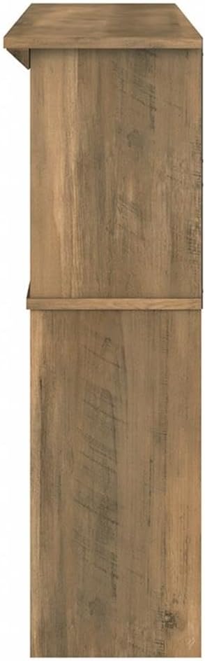 Bush Home Salinas 60W Hutch for L Shaped Desk in Reclaimed Pine