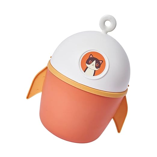 SOLUSTRE Cartoon Small Trash Bin Desktop Waste Paper Container Pp Material Odor Slim Trash Can Lid Desk Storage