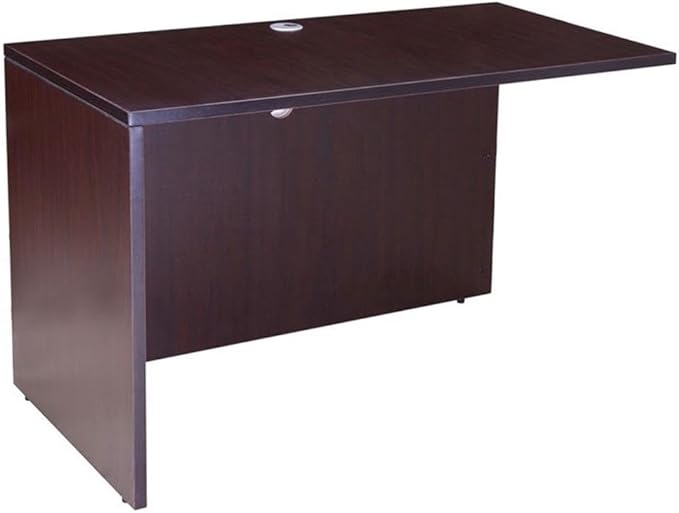 Boss Office Products Holland 71" Executive L-Shape Corner Desk with Storage Pedestal and Lateral File, Mocha