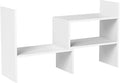 Sorfity Expandable Wood Desktop Bookshelf Desktop Organizer Office Storage Rack Wood Display Shelf - Free Style Display True Natural Stand Shelf Rack Assemble
