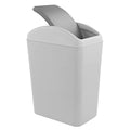4.2 Gallon Swing Lid Trash Can, Plastic Waste Bin Garbage with Lid, Grey