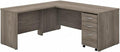 Bush Business Furniture Studio C 72W x 30D L Shaped Desk with Mobile File Cabinet and 42W Return in Modern Hickory