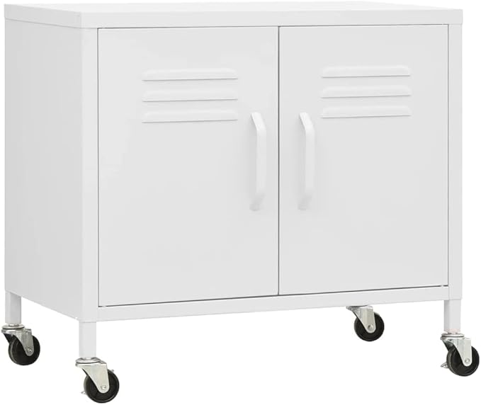 Industry Style,Storage Cabinet,Office Cabinet,Bookcase,Sideboard,File Cabinet,Multifunctional Cabinet,Storage Furniture,for Home,Living Room,Apartment,Office, White 23.6"x13.8"x19.3" Steel