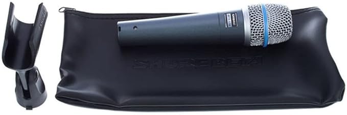 Shure BETA 57A Instrument Microphone - Supercardioid Dynamic Mic for Vocal and Instrumental Applications with High Output Neodymium Element, Durable Steel Mesh Grille and Shock Mount