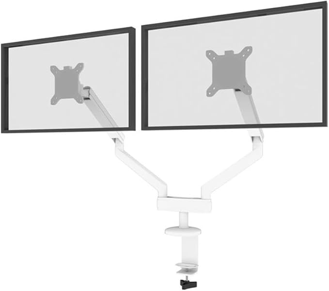 Pemberly Row 72" L-Shaped Standing Desk Set, Walnut Gray Finish, Adjustable Height, Dual Monitor Arms, Storage Shelves, Credenzas, Home Office Furniture Solution