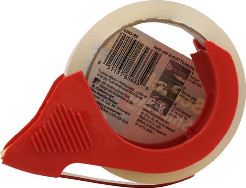 Scotch Heavy Duty Shipping Packing Tape,Clear,Shipping and Packaging Supplies,1.88 in. x 38.2 yd.,1 Tape Roll with Dispenser,(Pack of 12)