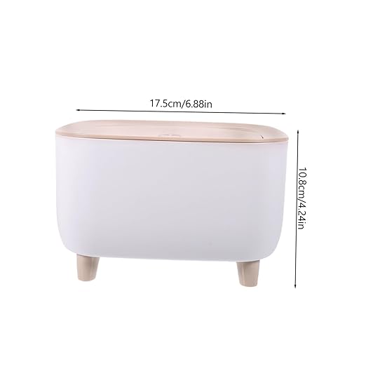 Unomor 1pc Slim Desktop Trash Can Capacity Suitable for Bathroom Kitchen Office Multi-Scene Use