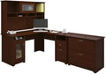 Pemberly Row 3 Piece Office Set, Laminate Over Engineered Wood, Harvest Cherry Finish, Includes L Shape Desk, Hutch, and Lateral File, Fluted Glass Doors, USB Hub, Ideal for Home Office Use