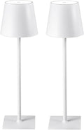 CHLORANTHUS 2 Pack Cordless Table Lamps, 3 Colors Stepless Dimming, 5000mAh Rechargeable Battery LED Desk Lamp for Bedroom/Couple Dinner/Desk/Cafe/Dining Room/Terrace