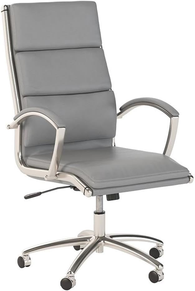 Pemberly Row Set of 5 - Gray Conference Table & 4 Light Gray Executive Chairs