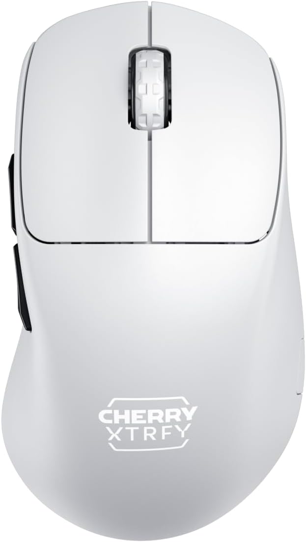 CHERRY XTRFY M64 Wireless | Ultra Light Ergonomic Gaming Mouse (M64 Pro 8K, White)