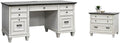 BOWERY HILL Set of 2 Wood Lateral Filing Cabinet & Credenza Office Desk